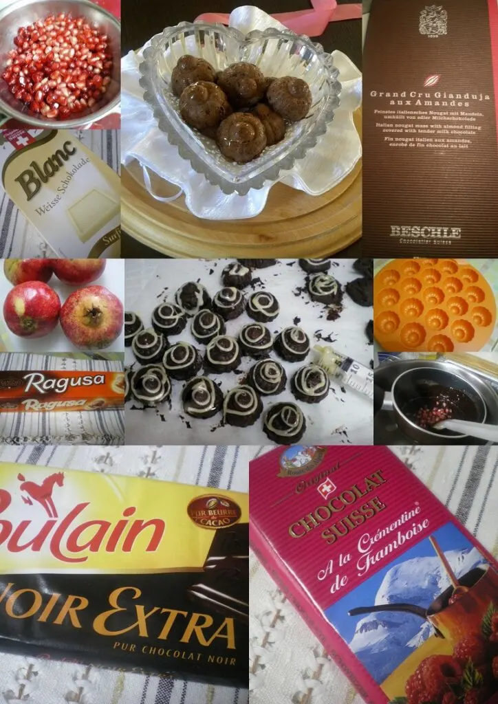Collage Chocolates with Pomegranate image