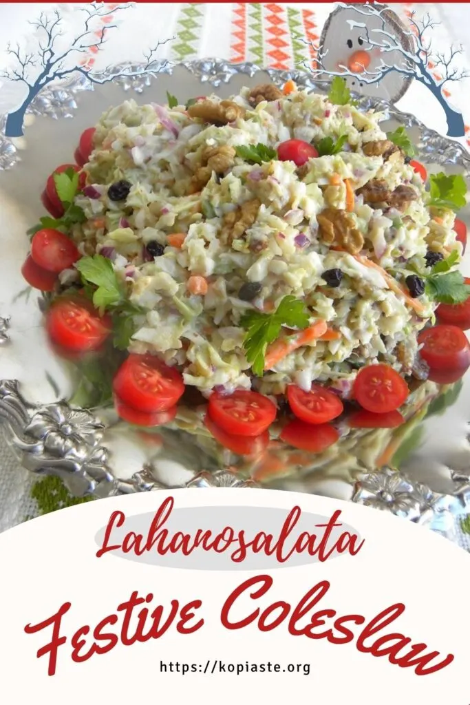 Collage Festive Coleslaw Salad image.