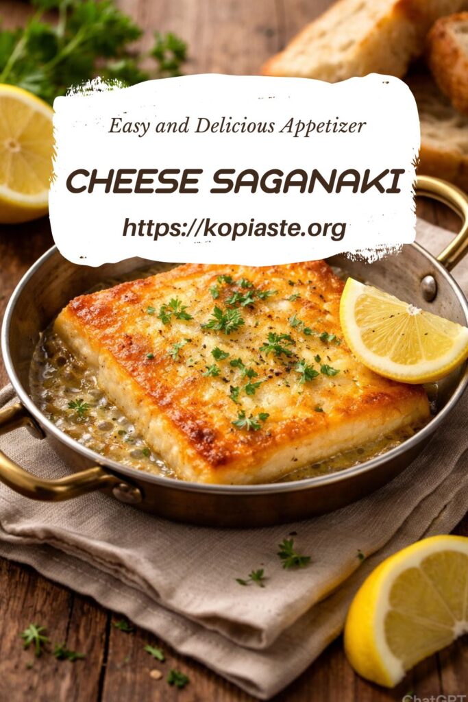 Collage cheese saganaki served image