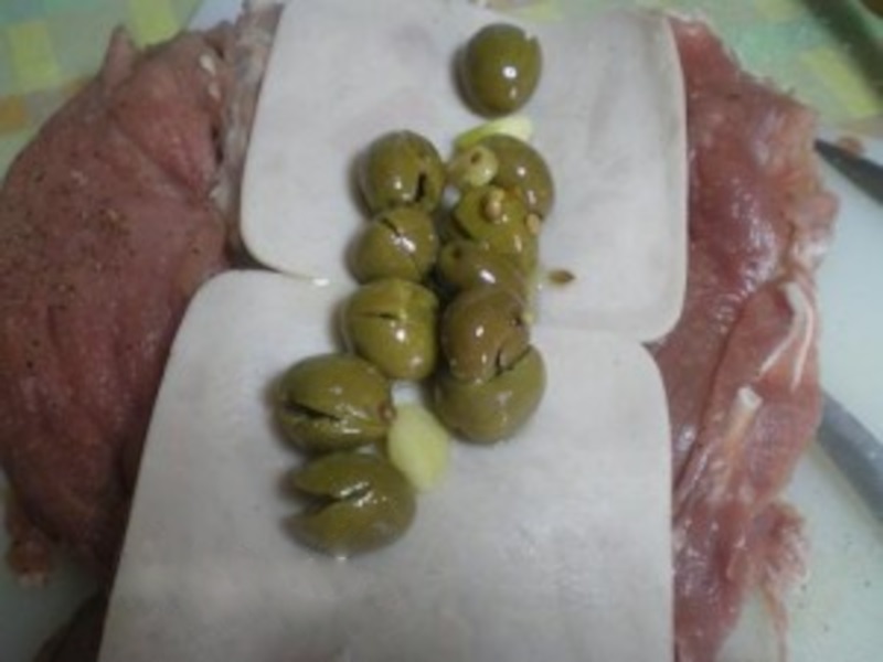 Turkey and olives stuffed tenderloin image