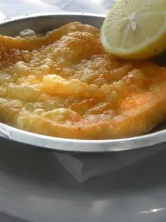 cheese saganaki served image