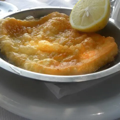 cheese saganaki served image