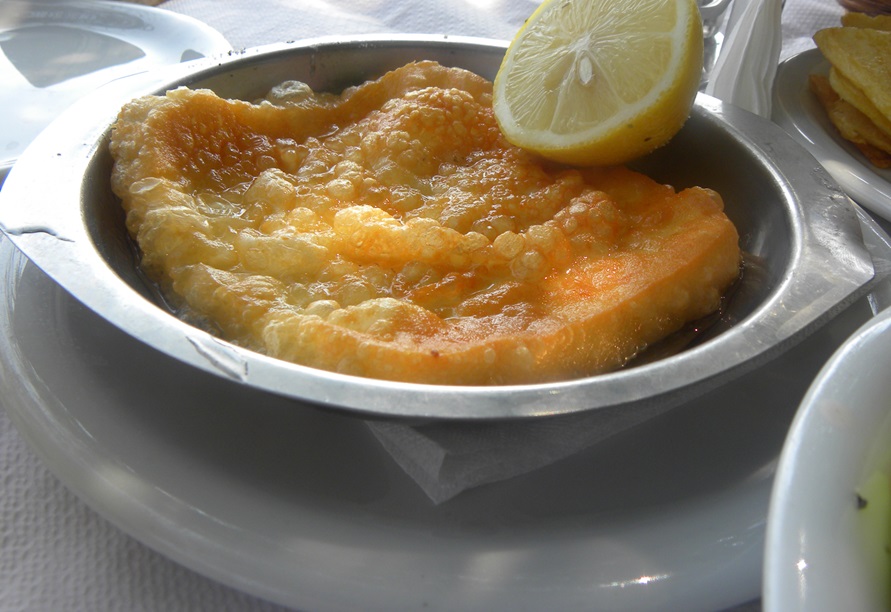 cheese saganaki served image