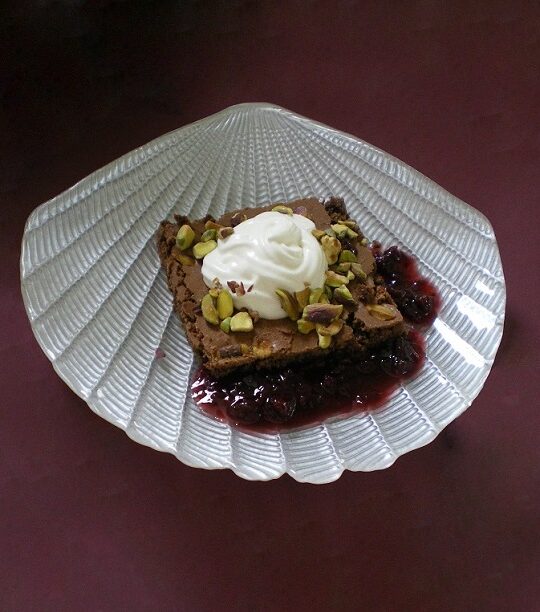 Chocolate Brownies with Pistachios