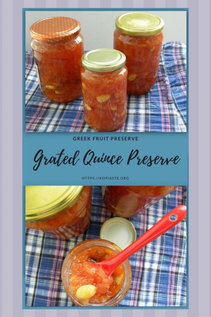 Collage grated quince preserve image