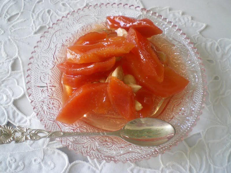 Glyko Kydoni (Quince Preserve) with Almonds