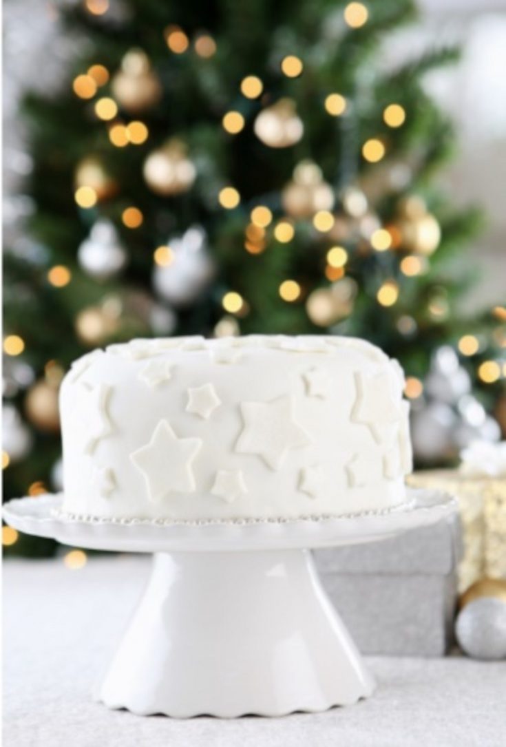 White Christmas Fruit Cake, image size:735x1085