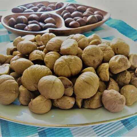 chestnuts boiled and peeled image