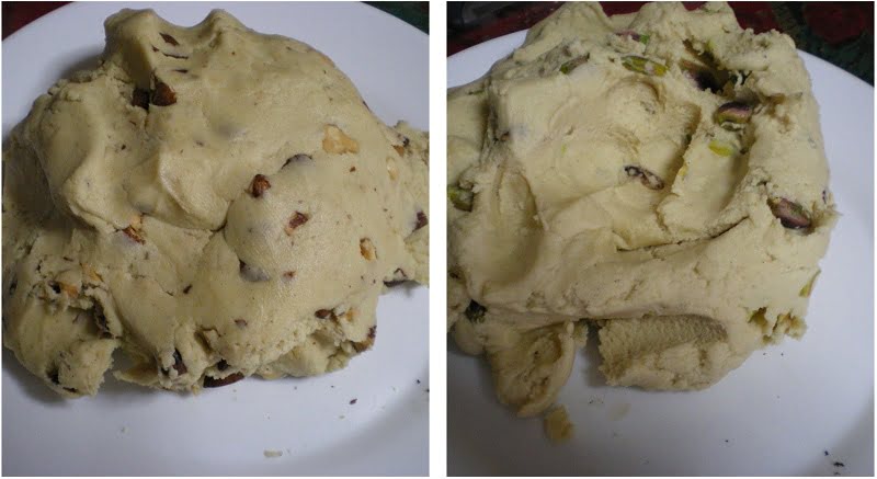 collage cookie dough with nuts image