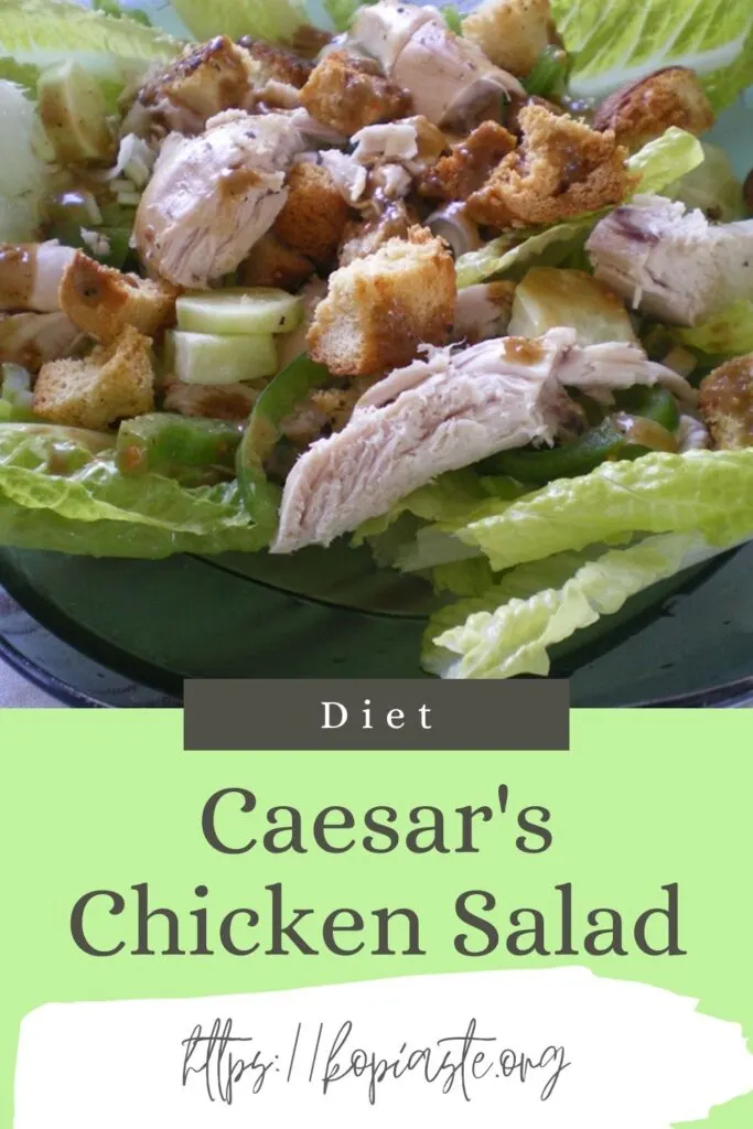 Collage Caesar's salad for diet image