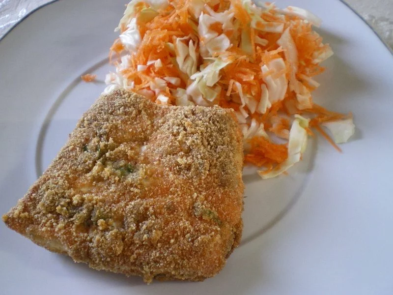 Salmon with cabbage salad image