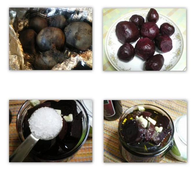 collage roasting and preserving beets image