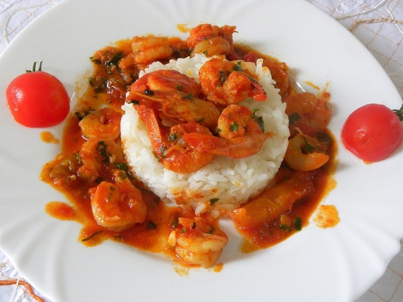 Greek Shrimp Saganaki with Masticha Liqueur