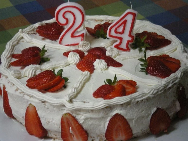 Kyriacos White Chocolate and Strawberry Mousse Birthday cake
