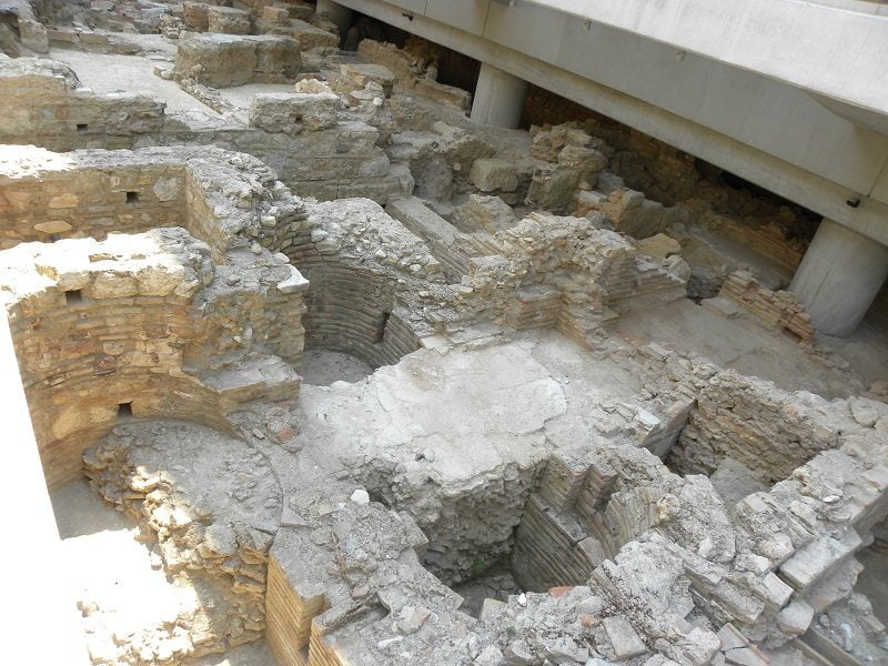 Archaeological site below the museum image