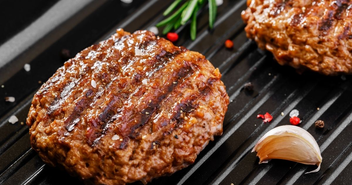 FetaStuffed Mpiftekia (Greek Burgers) with Baked Potatoes Kopiaste