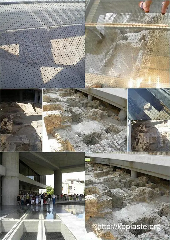 collage archaeological site outside the museum image