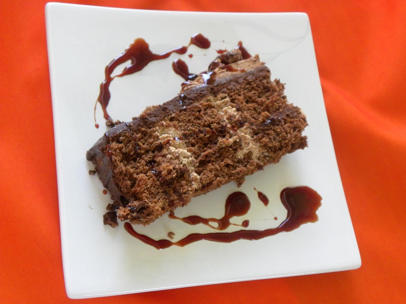 Chocolate Cake with cherries image
