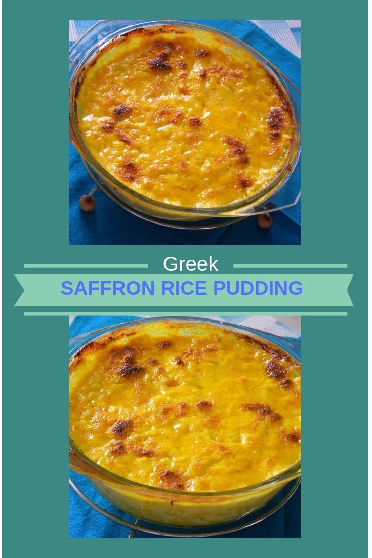 Collage saffron rice pudding image