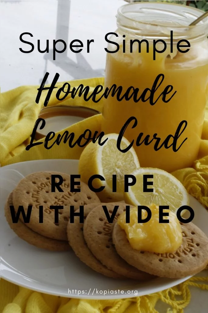 Homemade Lemon curd Pinterest Graphic image