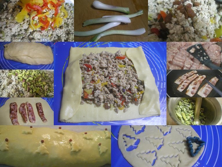 Collage Turkey Roulade for Christmas image