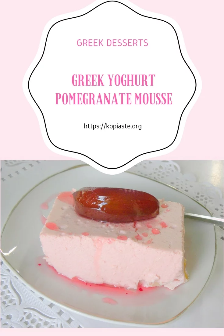 Greek Yoghurt and Pomegranate mousse image