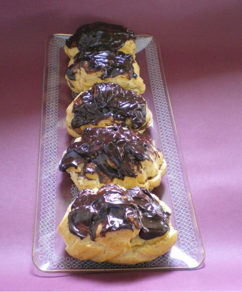 Eclairs with Chocolate Pastry Cream image