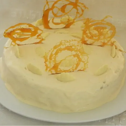 Caramel cream cheese cake image