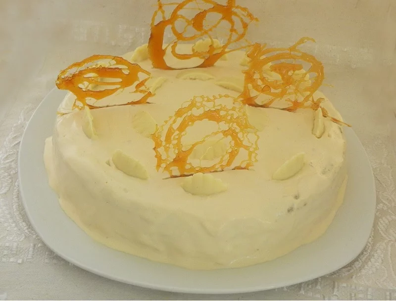 Caramel cream cheese cake image