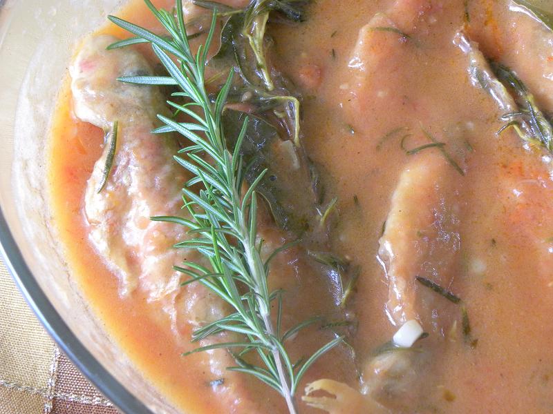 Koutsomoures Savoro (Red Mullets with Savoro Sauce)
