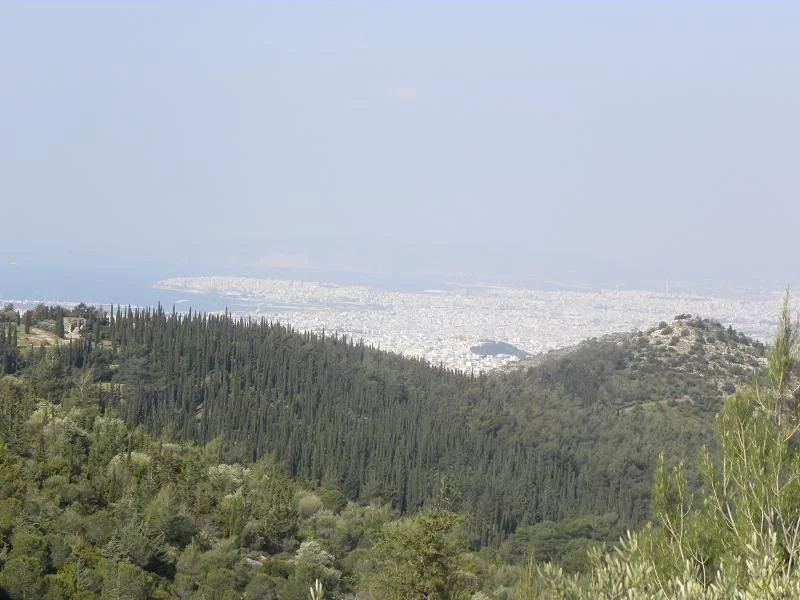Athens view up to Piraeus
