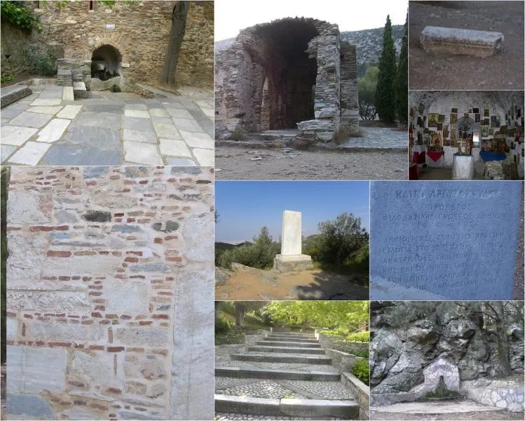 Collage Hymettus ancient ruins