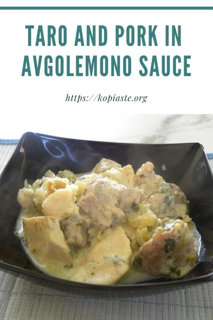 Collage Taro and Pork in Avgolemono Sauce image