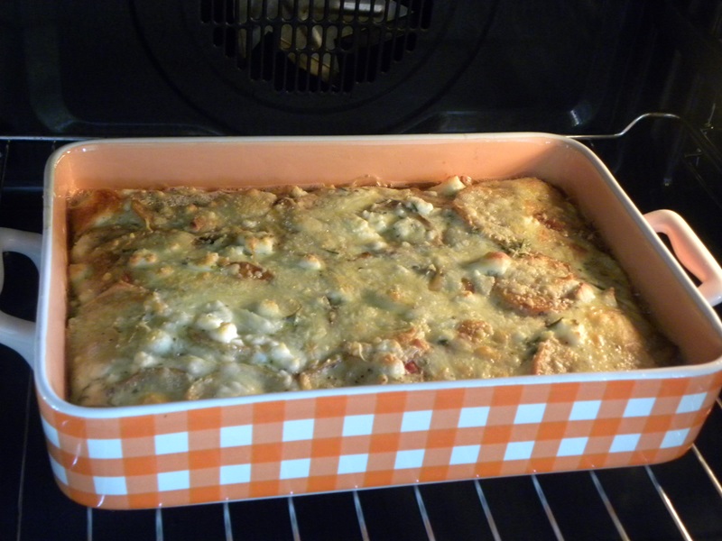 Vegetable Millefeuilles with mushrooms and bell peppers image