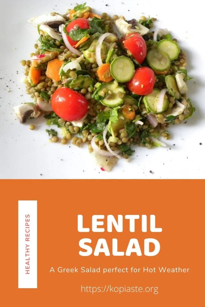 collage lentil salad image