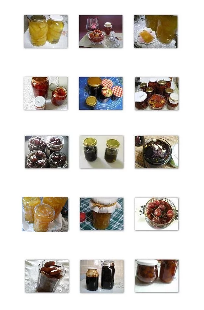 Collage jars with spoon sweets image