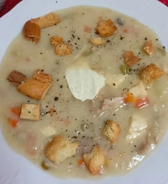 Turkey Soup with leftover Turkey