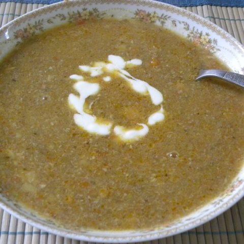 turkey soup with Greek yoghurt image