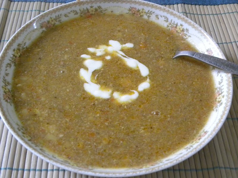 turkey soup with Greek yoghurt image