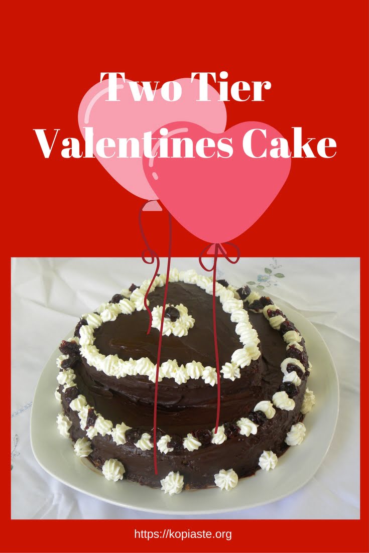 Two Tier Valentines cake image