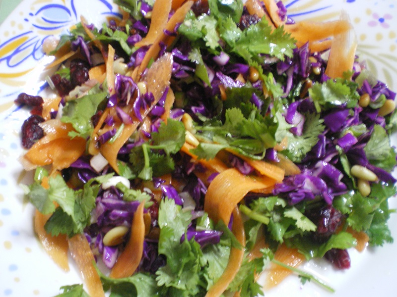 Coriander and purple cabbage salad imagepotatoes image