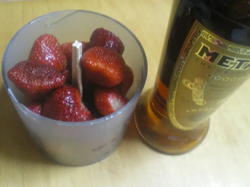 Strawberries with Metaxas Liqueur image