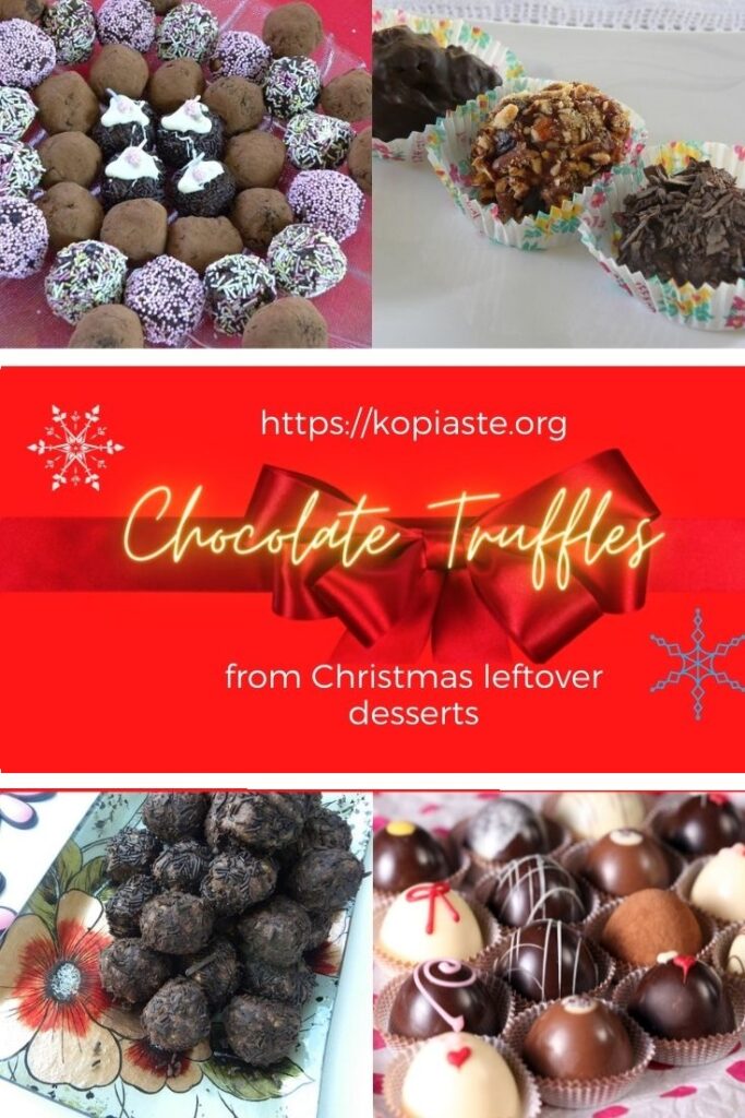 Collage Chocolate Truffles from Christmas leftovers image