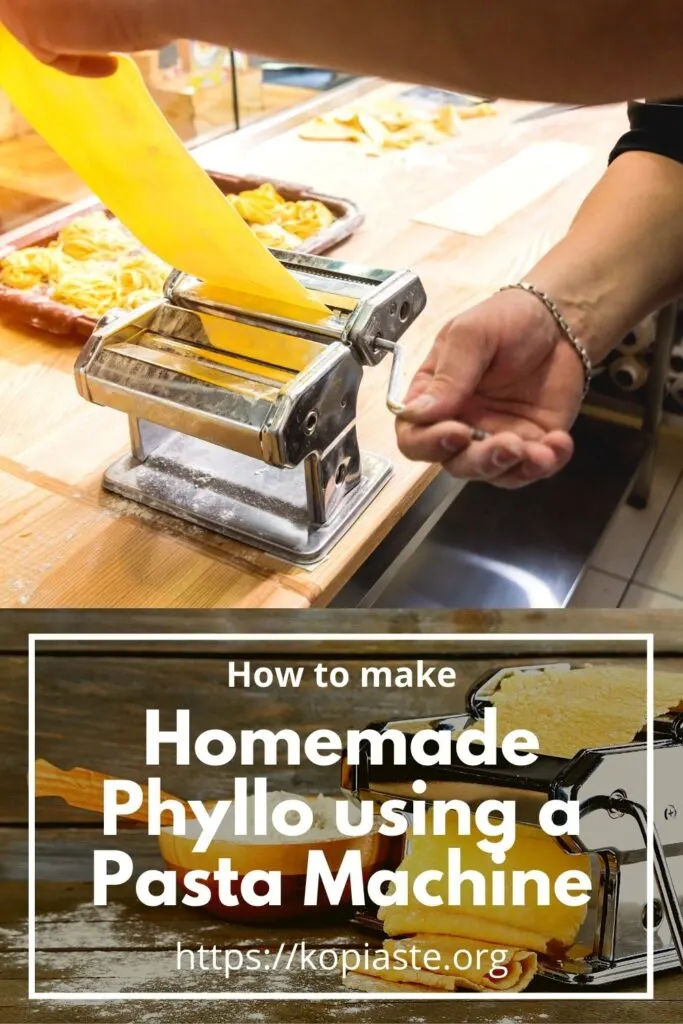 Collage How to Make Homemade Phyllo using a Pasta Machine image