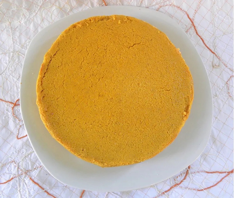 Pumpkin cheesecake tart baked image