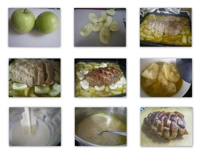 Adding apples and Roasting Pork image