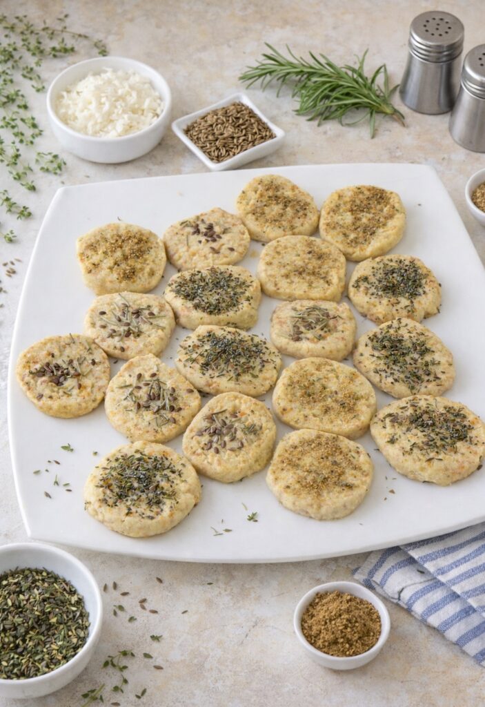 heese cookies with herbs photo