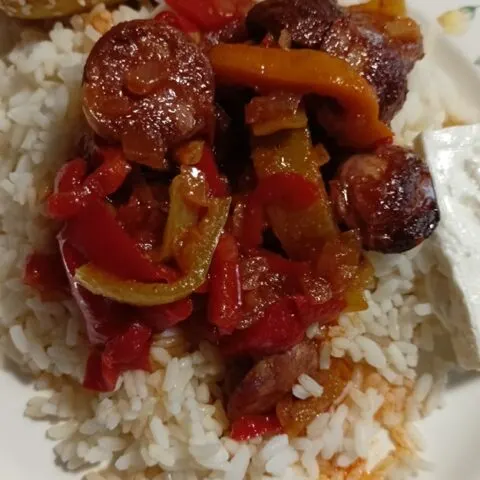 Spetzofai with feta image