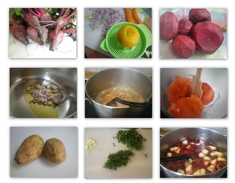 Collage how to make Borscht image