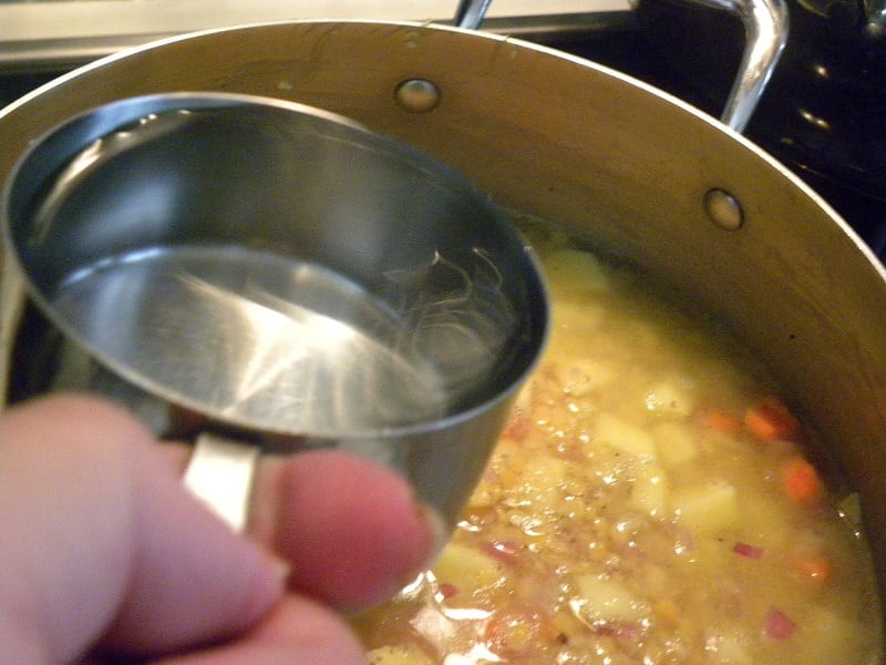 preparing fava soup image